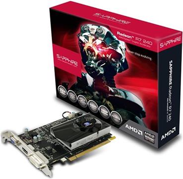 Grafička kartica Sapphire AMD Radeon R7 240 2G DDR3 PCI-E HDMI / DVI-D / VGA WITH BOOST, 730MHz (780MHz) / 900Hz, 128-bit, 1 slot active, , LITE