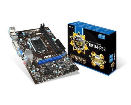 Matična ploča MSI H81M-P33, s1150, mATX