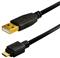 Transmedia C 251 GL, Connecting Cable USB type A plug - Micro USB type A plug 1,8 m, gold plated plug, black