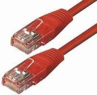 Kabel mrežni UTP, Cat. 5e, 2m, CCA, 26AWG, Savitljivi, Crveni