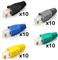 NaviaTec CAT5e shielded plug for round cable incl strain relief black 10pc, PLUG-203