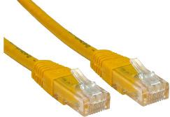 Kabel mrežni UTP, Cat. 5e, 1m, CCA, 26AWG, Savitljivi, Žuti