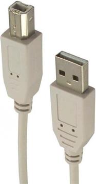 USB 2.0 kabel Roline TIP A-B M/M, 0.8m, bež S3101