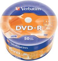 DVD-R Verbatim 4.7GB 16× Matt Silver Wagon Wheel 50 pack 