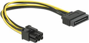 Kabel SATA power 15-pin M - 1x 6pin PCIe Delock 82924