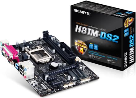 Matična ploča GIGABYTE GA-H81M-DS2V, Intel H81, DDR3, zvuk, S-ATA, G-LAN, USB 3.0, D-SUB, DVI, mATX, s. 1150