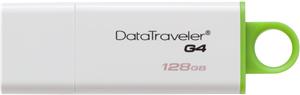 USB memorija Kingston 128GB USB 3.0 DataTraveler I G4, white/green