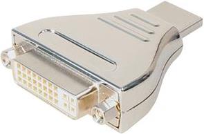 Adapter Transmedia C 197 CHQ, HDMI-DVI-Adapter, HDMI-plug 19 pin to DVI-jack 24 1 pin, metal case