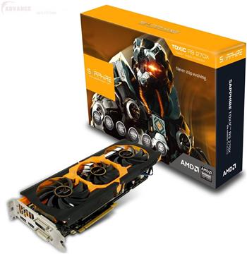 Grafička kartica Sapphire AMD Radeon TOXIC R9 270X 2G GDDR5 PCI-E DVI-I / DVI-D / HDMI / DP WITH BOOST (UEFI), 256-bit, 2 slot active, UEFI, FULL