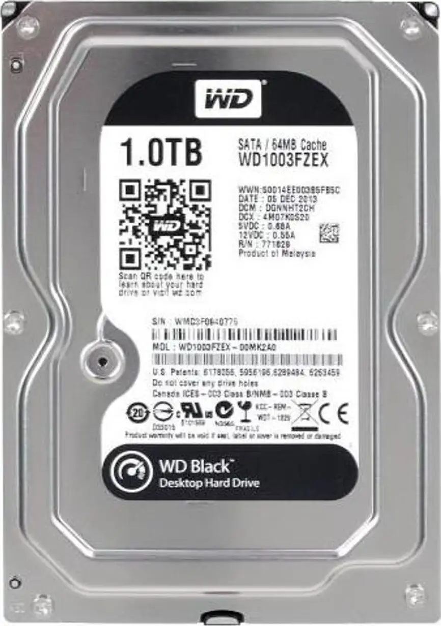 HDD Interni WD Black 3.5" 1 TB, 7.200rpm, WD1003FZEX 