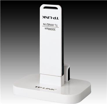 TP-Link TL-WN821NC, 300Mbps Wireless N USB Adapter, MIMO technology, USB Cradle