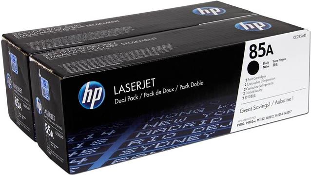 HP 85A Black Dual Pack LaserJet Toner Cartridges