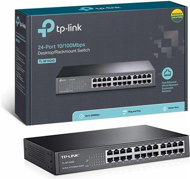 Switch TP-LINK TL-SF1024D 24 ports (24 x 10/100Mbps, Auto-Negotiation, MDI/MDI-X switch) Retail