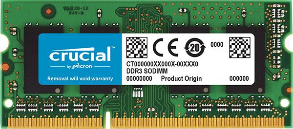 Memorija za prijenosno računalo Crucial 4 GB SO-DIMM DDR3 1600 MHz, CT51264BF160B