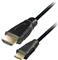 Transmedia C 200-2 E, High Speed HDMI-cable with Ethernet, HDMI-plug type A to HDMI-plug type C, 2,0 m, gold plated plugs, moulded plugs, high quality, 30AWG, transmission of 10,2 Gbit s, resolutions 