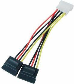 Transmedia 2x Sata Power Cable, C187-BL