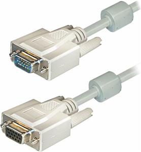 Transmedia C 57 KHV, Spojni Kabel za Monitor Sub D-plug 15 pin HD - Sub D-jack 15 pin HD 1,8m produžni kabel dvostruko zaštičeni RGB vodič (75 ohm) odvojena zaštita vrhunske kvalitete