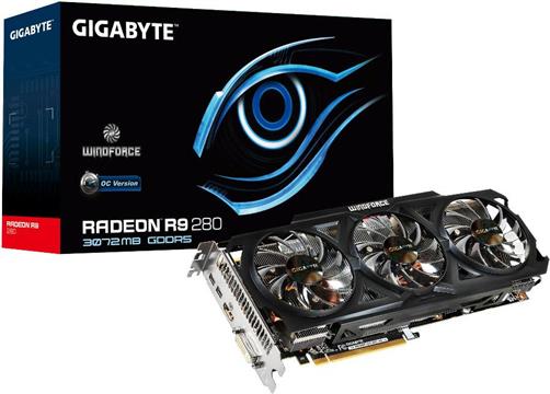 Grafička kartica Gigabyte R9 280 WF3 OC, 3GB GDDR5, HDMI, DVI