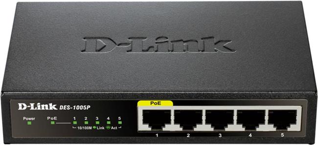 Switch 5-port 10/100 Mbps D-Link DES-1005P