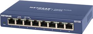 Switch NETGEAR ProSafe Plus GS108 (8 x 10/100/1000Mbps, Desktop, Auto-sensing per port) Retail