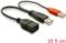 Kabel DELOCK, USB 2.0 (Y-kabel), 2x USB-A (M) na USB-A (Z)