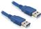 Kabel DELOCK, USB 3.0, USB-A (M) na USB-A (M), 2m