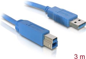 Kabel DELOCK, USB 3.0, USB-A (M) na USB-B (M), 3m