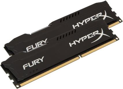 Memorija Kingston 8 GB Kit (2x4 GB) DDR3 1866 MHz HyperX Fury Black, HX318C10FBK2/8