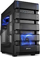 Kućište Sharkoon BD28 Midi Tower ATX, bez napajanja, plavi LED, crno 