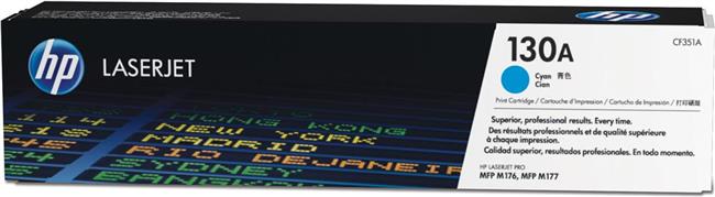 HP 130A Cyan LaserJet Toner Cartridge (CF351A)