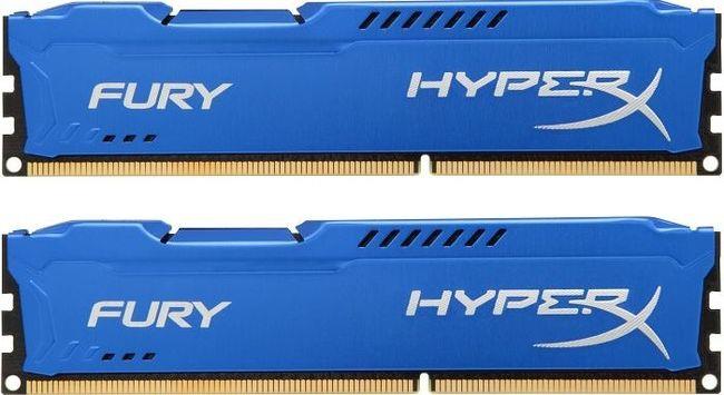 Memorija Kingston 8 GB Kit (2x4 GB) DDR3 1866 MHz HyperX Fury Blue, HX318C10FK2/8