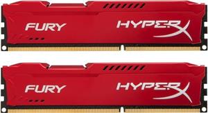 Memorija Kingston 8 GB Kit (2x4 GB) DDR3 1866 MHz HyperX Fury Red, HX318C10FRK2/8