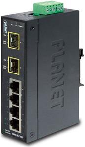 Planet ISW-621TF IP30 Slim Type 4P Industrial Ether Switch 2P SFP Fiber (-40 to 75C)