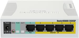 MikroTik RB260GSP 5-port Gigabit smart switch with SFP cage