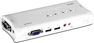 Trendnet TK-409K 4-Port USB KVM Switch Kit w audio
