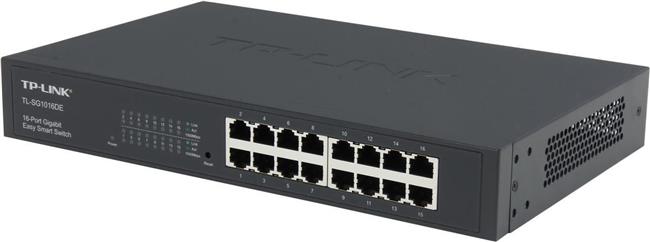 TP-Link TL-SG1016DE 16-Port Gigabit Easy Smart Switch,10/100/1000Mbps RJ45 ports,AUTO Negotiation/AUTO MDI/MDIX