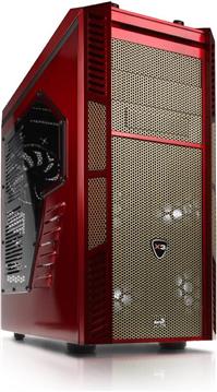 Kuciste AEROCOOL Xpredator Avenger, MIDI, potenciometar za ventilatore, USB 3.0, crveno-zuto, bez PS