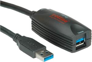 Roline VALUE USB3.0 aktivni produžni kabel sa ponvaljačem, 5.0m, 12.04.1096