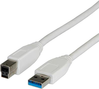 Roline VALUE USB3.0 kabel, Tip A-B, 3.0m, 11.99.8871