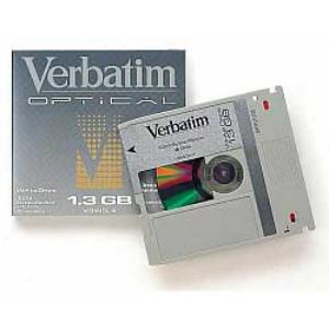 MO disk Verbatim 5.25" 1.3GB 2xspeed