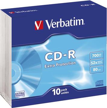 CD-R Verbatim, Kapacitet 700MB, 10 komada, Brzina 52x