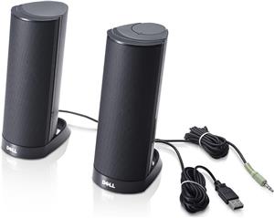Zvučnici Dell AX210CR, USB, 2 speakers with nominal output power 1.2 Watt, Black