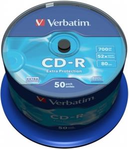 CD-R Verbatim, Kapacitet 700MB, 50 komada, Brzina 52x