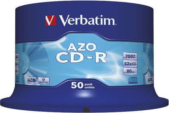 CD-R Verbatim, Kapacitet 700MB, 50 komada, Brzina 52×