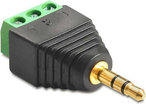 Adapter DELOCK, 3.5mm audio jack (M) na 3 pin terminal