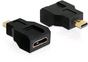 Adapter DELOCK, microHDMI-D (M) na HDMI-A (Ž)