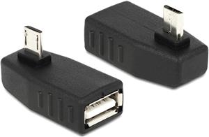 Adapter DELOCK, USB 2.0 (Ž) na micro USB (M) pod kutem 90°, OTG