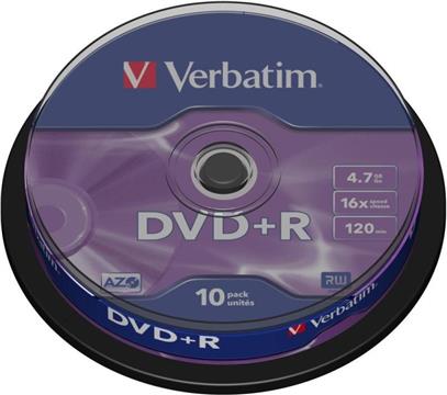 DVD+R Verbatim Matt Silver, Kapacitet 4.7GB, 10 komada, Brzina 16×