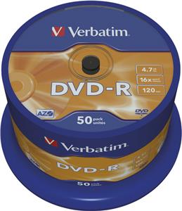 DVD-R Verbatim Matt Silver, Kapacitet 4.7GB, 50 komada, Brzina 16×
