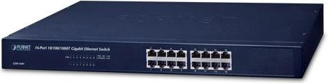 PLANET 16-Port 10/100/1000Mbps Gigabit Ethernet Switch, GSW-1601